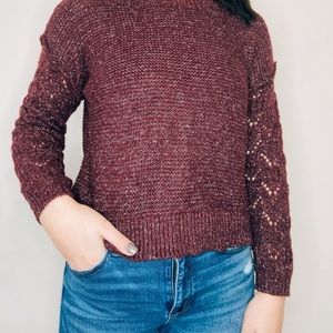 burgundy sweater